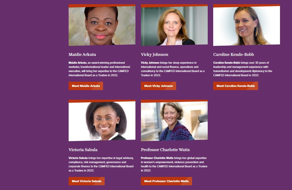 CAMFED International Board to welcome five new Trustees in 2022