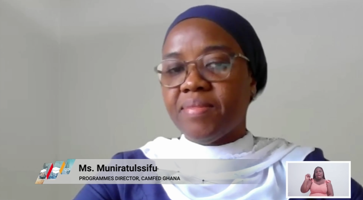 Muniratu Issifu screenshot from Mastercard Foundation #EdtechMonday