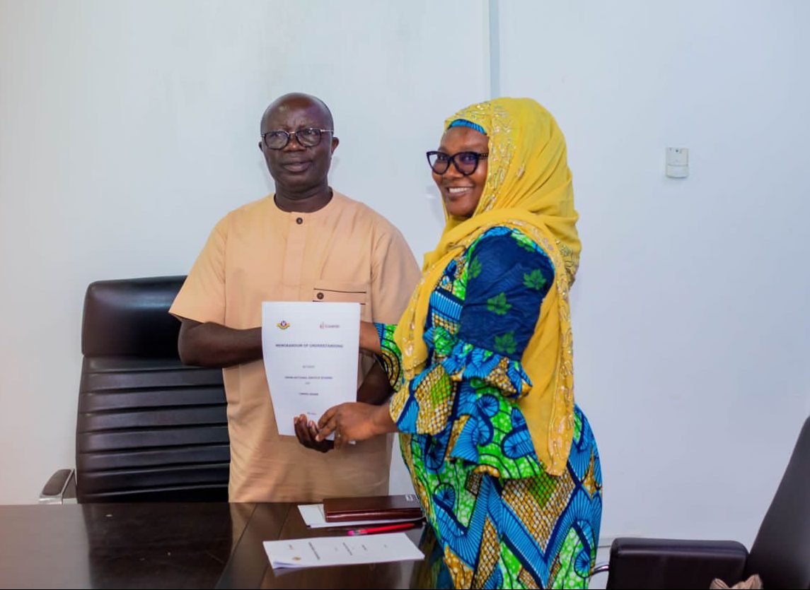 Hon. Osei Asibey-Antwi and Fairuza Safian_National Service Scheme (NSS)-CAMFED Ghana MoU_March 2023